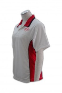 W043 網上訂購燙字波衫  設計團體女裝運動衫  訂做籃球衫 運動衫專門店    白色  撞色紅色